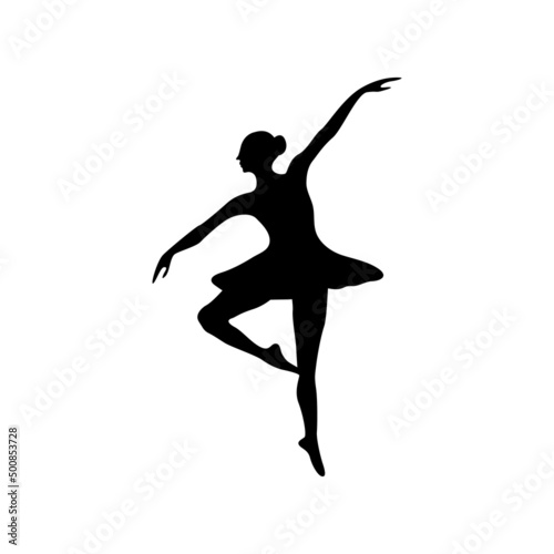 dancer silhouette graphic design vector