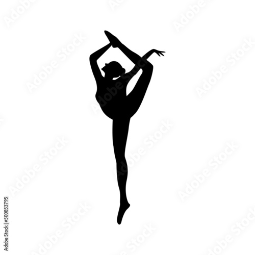dancer silhouette graphic design vector