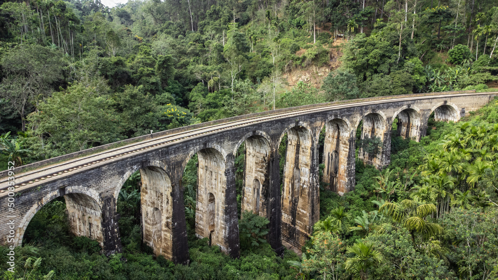 Nine Arches Bridge without people, Ella, Sri Lanka.