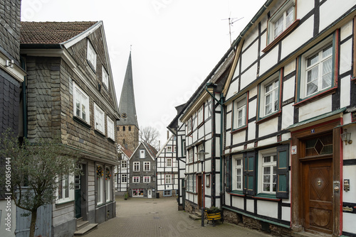 Historisches Fachwerkensemble am Untermarkt in Hattingen an der Ruhr, Nordrhein-Westfalen photo