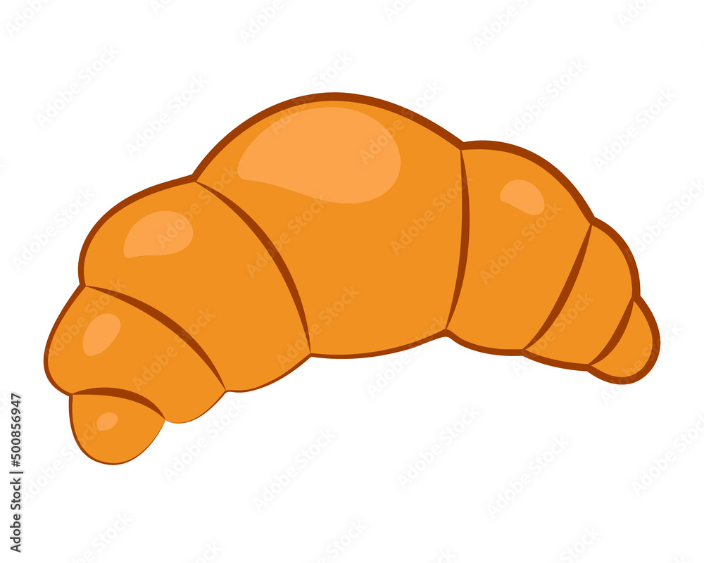 Croissant icon, color image isolated on a white background. Vector illustration Croissant icon, color image isolated on a white background. Vector illustration