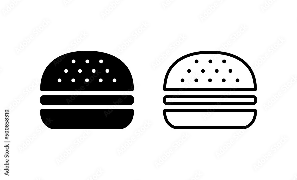 Burger icon vector. burger sign and symbol. hamburger Burger icon vector. burger sign and symbol. hamburger