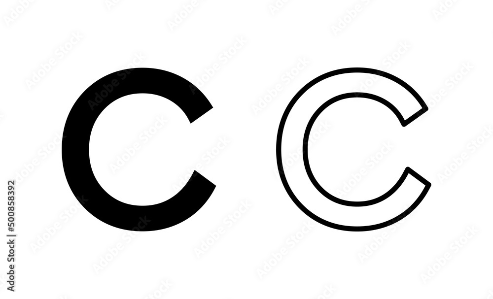 Copyright icon vector. copyright sign and symbol Copyright icon vector. copyright sign and symbol