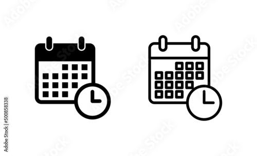 Calendar icon vector. Calender sign and symbol. Schedule icon symbol