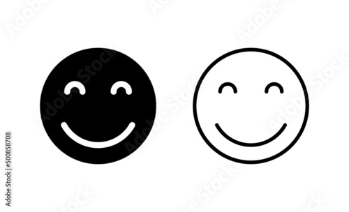 Smile icon vector. smile emoticon icon. feedback sign and symbol