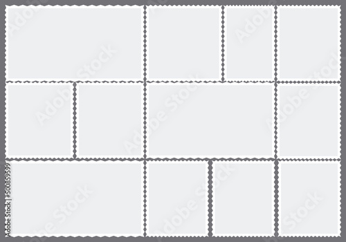 Fondo de sellos negro en fondo blanco.