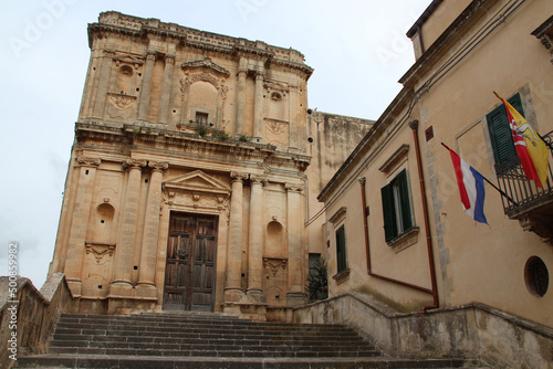 baroque church (st agatha) in noto in sicily (italy) 
