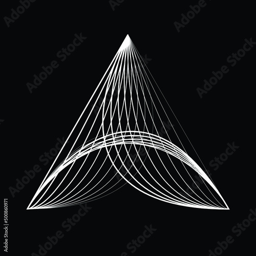 Lines Vector Triangle Background . Modern Geometrical Design Template .