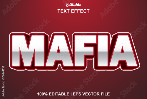 mafia text effect in red