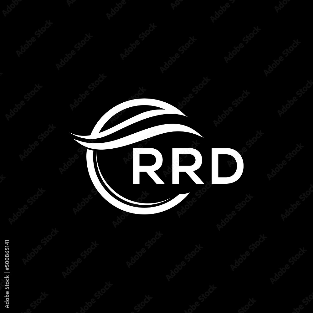 Rrd letter logo design with black background in illustrator, posters for  the wall • posters number, icon, regular | myloview.com