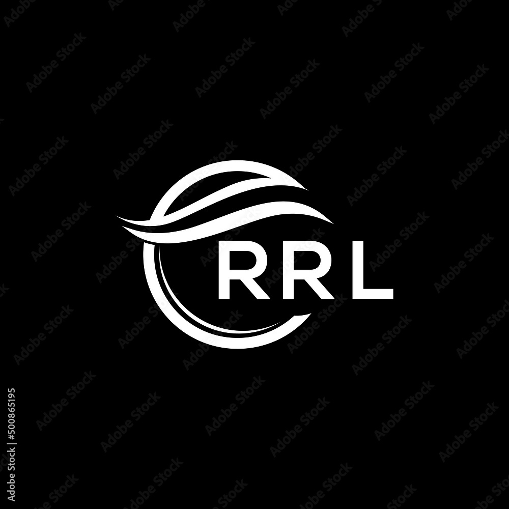 RRL letter logo design on black background. RRL  creative initials letter logo concept. RRL letter design.