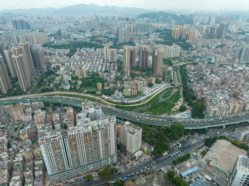 Aerial view of landscape in shenzhen, China