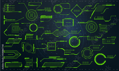 Callouts titles banner. Tech digital infoboxes hud templates. Futuristic callouts template, digital line text frame boxes, callout label set. Isolated advertising communication set Vector illustration