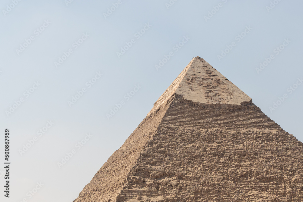 Pyramid of Khafre of Chephren is the second tallest of the Ancient Egyptian Pyramids of Giza and the tomb of pharaoh Khafre