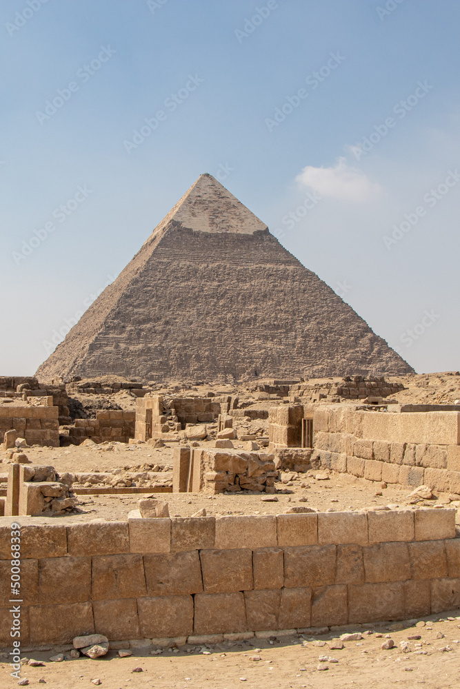 Pyramid of Khafre of Chephren is the second tallest of the Ancient Egyptian Pyramids of Giza and the tomb of pharaoh Khafre Pyramid of Khafre of Chephren is the second tallest of the Ancient Egyptian Pyramids of Giza and the tomb of pharaoh Khafre