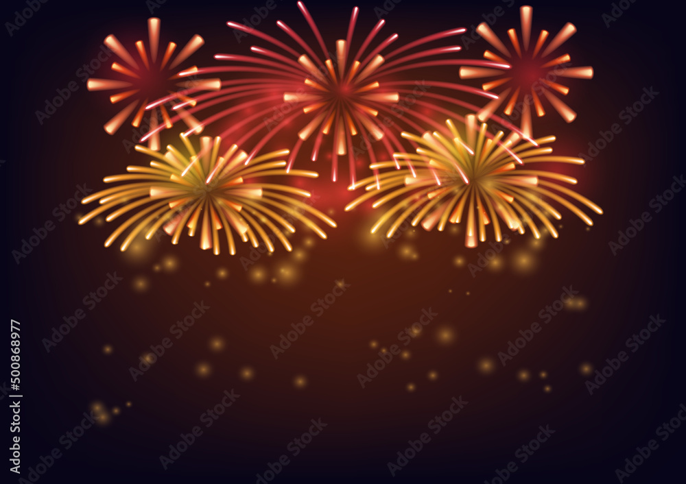 Fireworks shining sparks. Fireworks explosions object for festival background. Celebrate Lighting effect isolated vector illustration. Fireworks shining sparks. Fireworks explosions object for festival background. Celebrate Lighting effect isolated vector illustration.