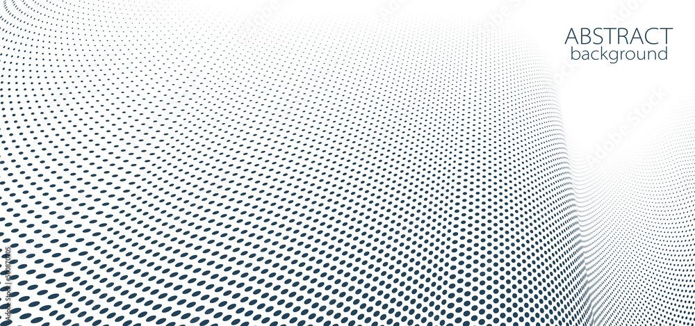 Vanishing dots vector abstract background in black and white minimal style and place for text, technology theme halftone points gradient in motion, in 3D perspective. Vanishing dots vector abstract background in black and white minimal style and place for text, technology theme halftone points gradient in motion, in 3D perspective.