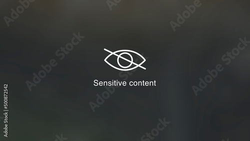 Sensitive Content  with Blurred Video Background