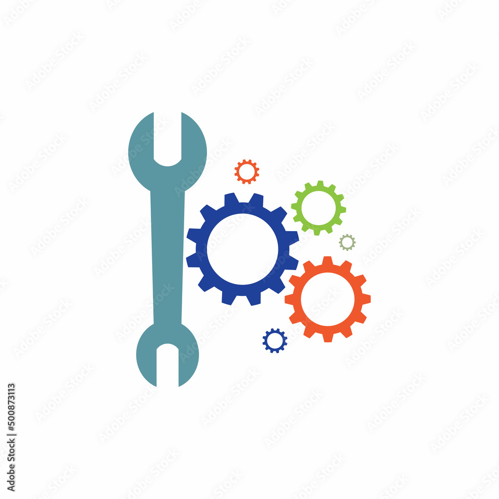 Gearwrench vector icon background template Gearwrench vector icon background template
