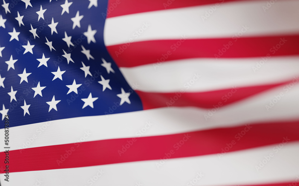 usa waving flag close up; 3d render; illustation; usa waving flag close up; 3d render; illustation;