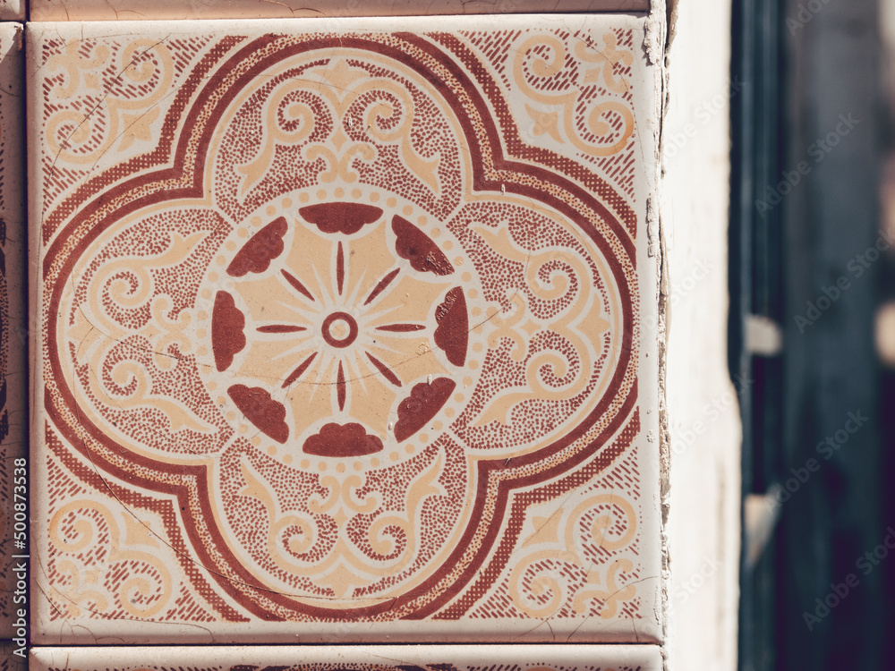 vintage spanish tile, ceramic decoration