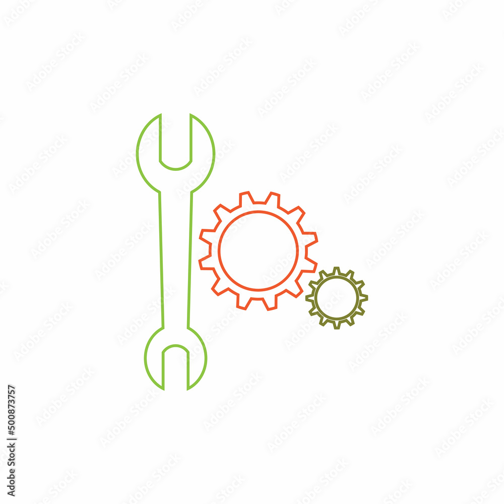 Gearwrench vector icon background template Gearwrench vector icon background template