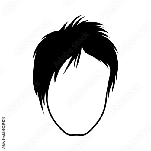 Boy hair icon design template ilustration vector