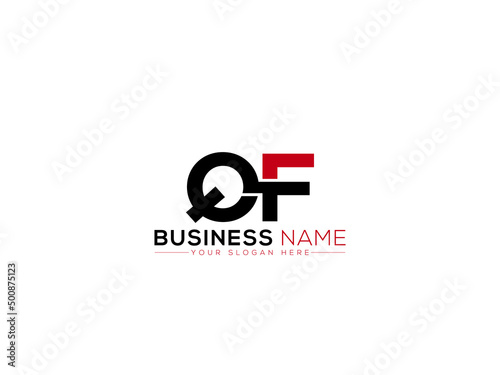 Creative QF Logo Image, Capital Qf q f Logo Letter Vector For Your Modern Business photo