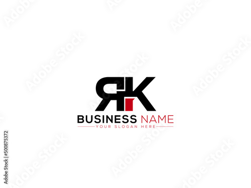 Minimalist RK Logo Icon, Letter Rk kr Logo Image Vector For any type of business or brand photo