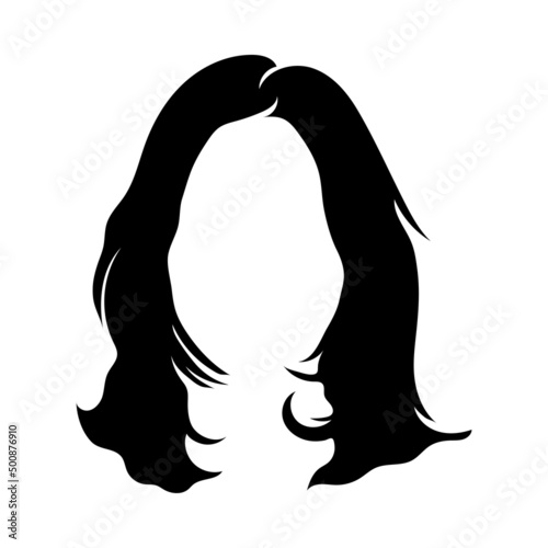 Woman hair icon design template ilustration vector