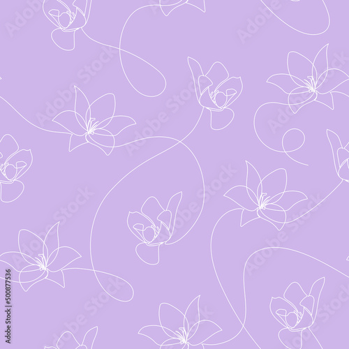seamless floral linear pattern