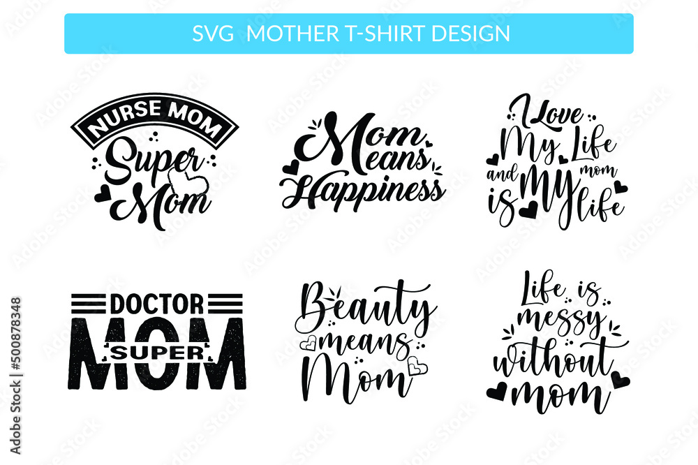 Obraz premium Mothers day vector design set