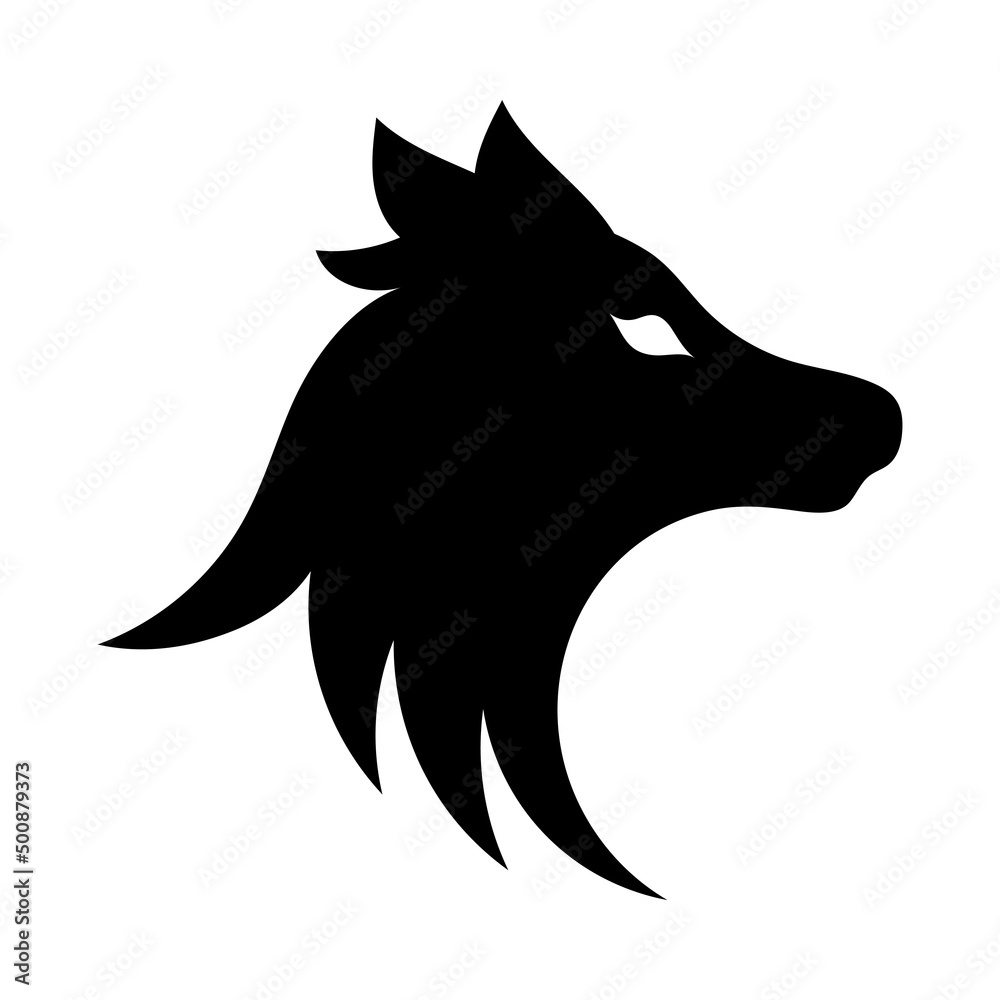 Wolf head icon design ilustration template vector Wolf head icon design ilustration template vector