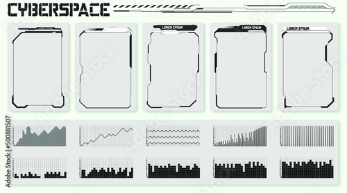 Simple and easy-to-use frame set. Callouts titles. Callout bar labels, information call box bars and modern digital info. Tech digital info boxes hud templates. Futuristic advertising communication