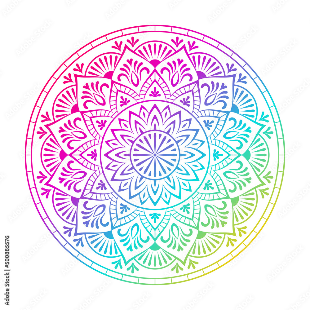 Circular Mandala ornament vector illustration design.