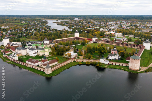 Aerial view of Kirillo-Belozersky Monastery in Kirillov, Vologda Oblast, Russia. © Ekaterina Loginova