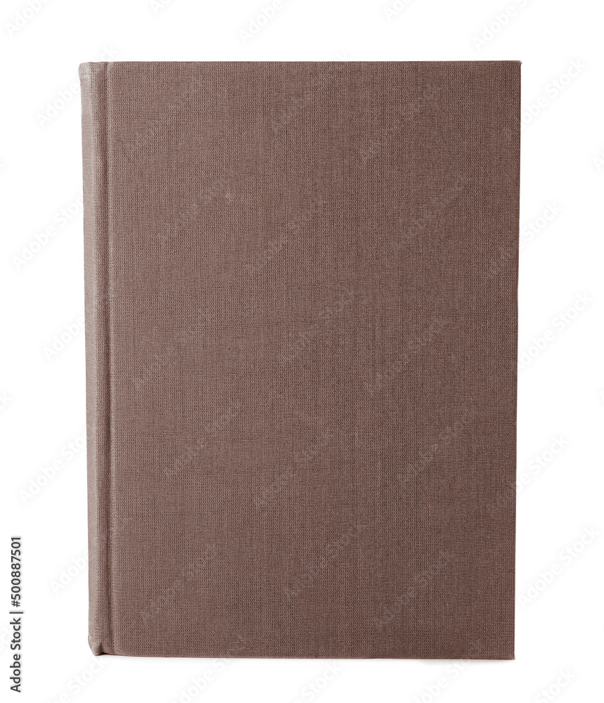 Old hardcover book isolated on white. Space for design