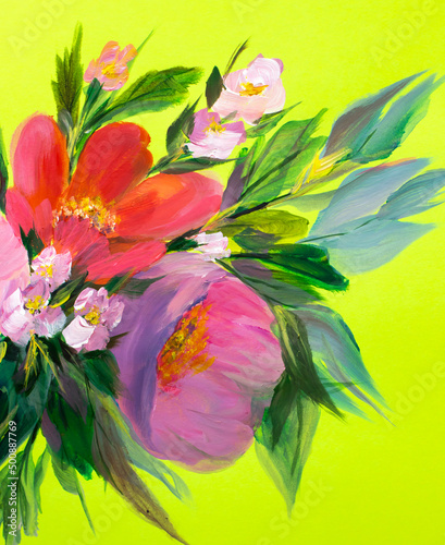 oil painting  impressionism style  flower painting  still painting canvas  artist