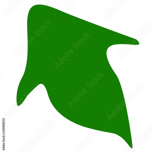 Flexible green arrow vector abstract line illustration.