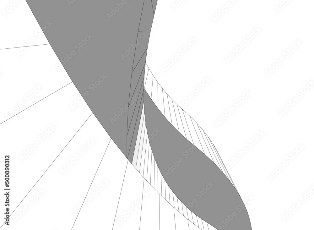 Fototapeta premium Architecture 3d building vector illustration