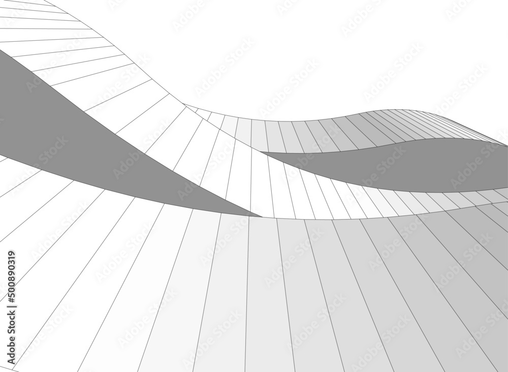 Obraz premium Architecture 3d building vector illustration