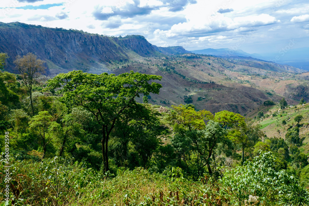 Scneic view of Kerio Valley from a view point at Elgeyo Marakwet County, Kenya