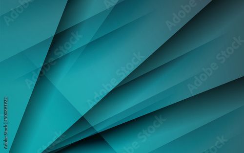 Abstract overlap layer green turquoise background