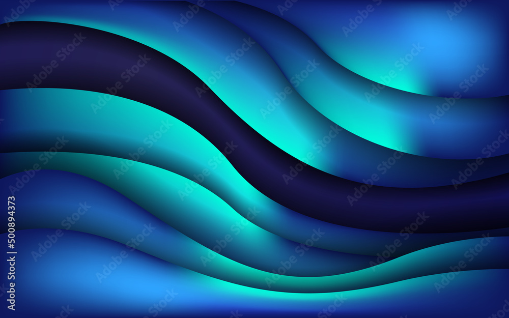 Obraz premium Abstract wave blue light background