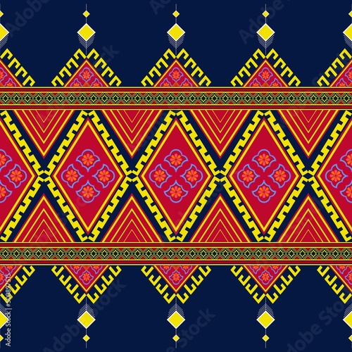 Ethnic seamless pattern traditional Design for clothing,background,carpet,wallpaper,wrapping,Batik,fabric,embroidery style.