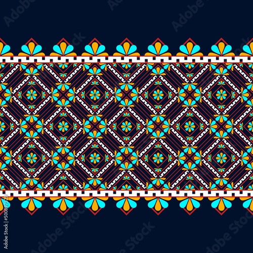 Ethnic seamless pattern traditional Design for clothing,background,carpet,wallpaper,wrapping,Batik,fabric,embroidery style.