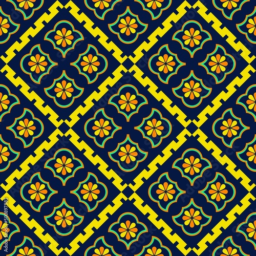 Geometric ethnic pattern traditional Design for background,carpet,wallpaper,clothing,wrapping,Batik,fabric,sarong,embroidery style.