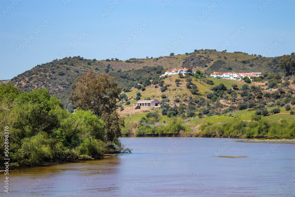 Guadiana river in the ancient village of Pomarao
