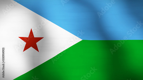 Flag of Djibouti Close Up photo