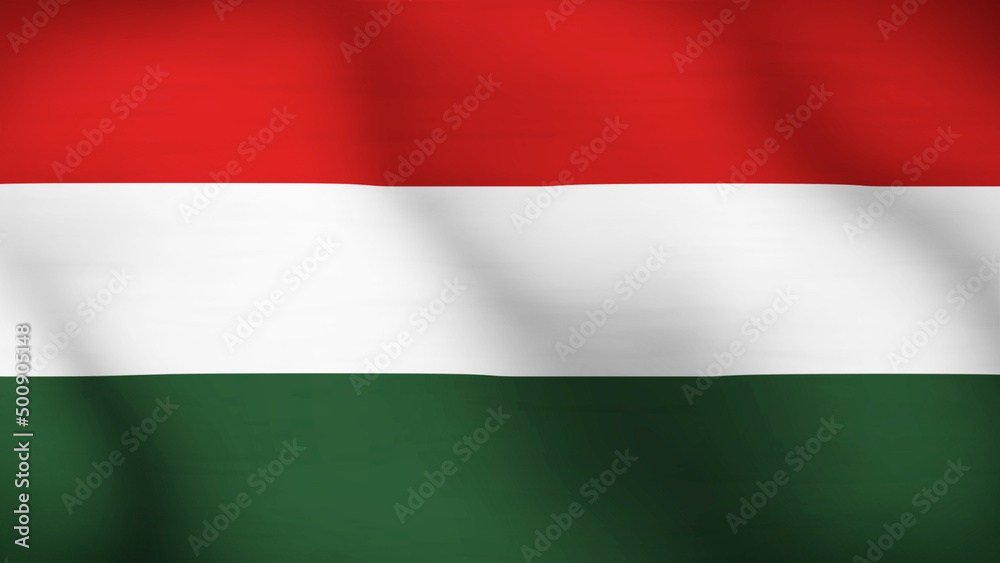 Naklejka premium Flag of Hungary Close Up